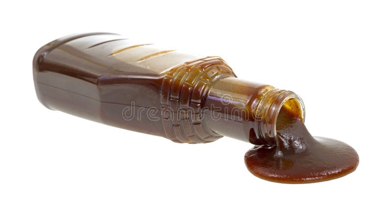 Side of barbecue sauce spilling