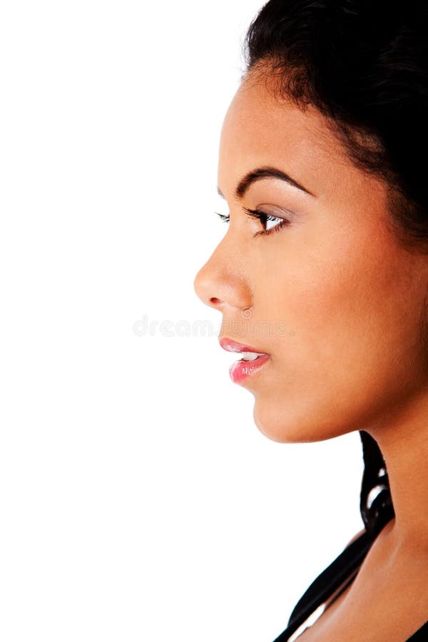 Download Side Of Beautiful Business Face Stock Photo - Image of woman, lips: 15713958