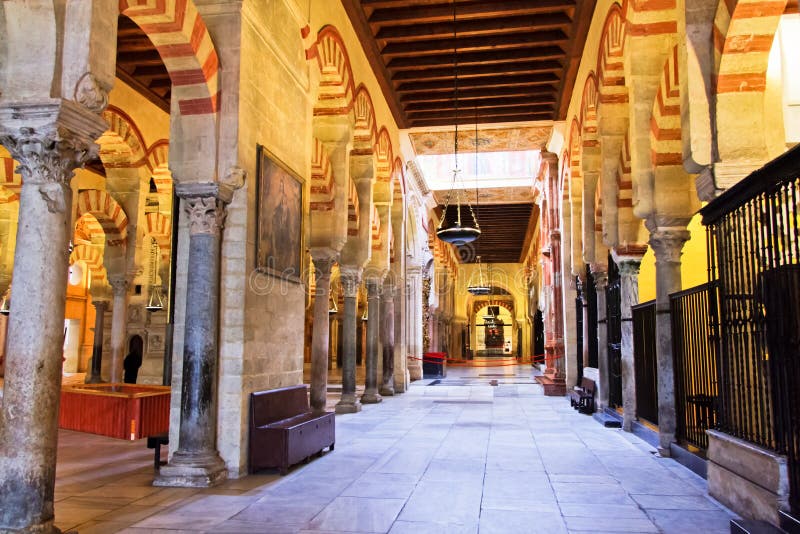 Side corridor, the great Mosque in Cordoba, Spain