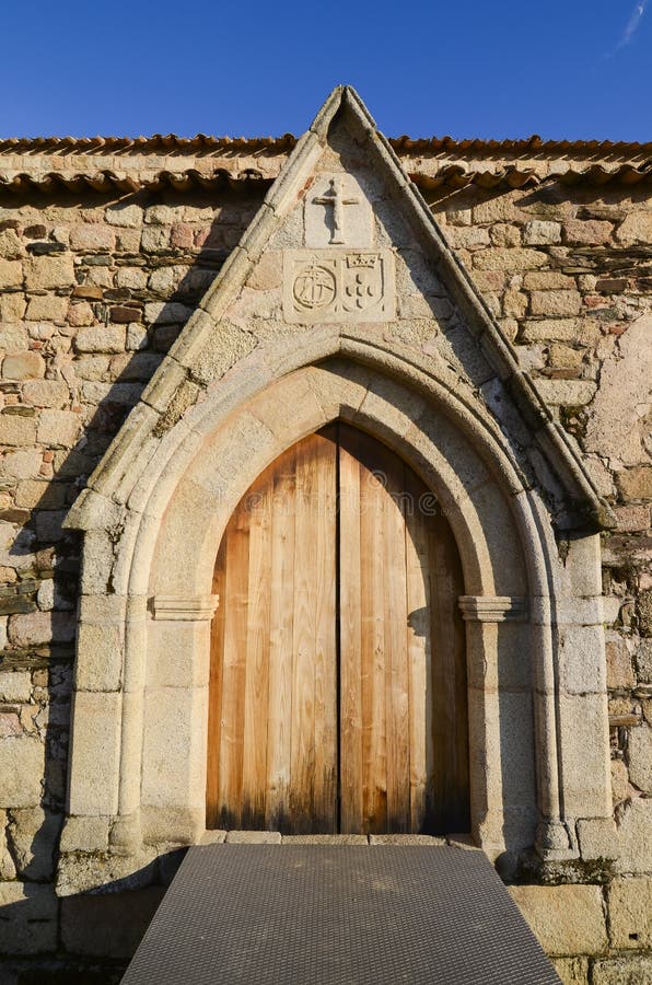 Side door to the Old Cathedral stock photo