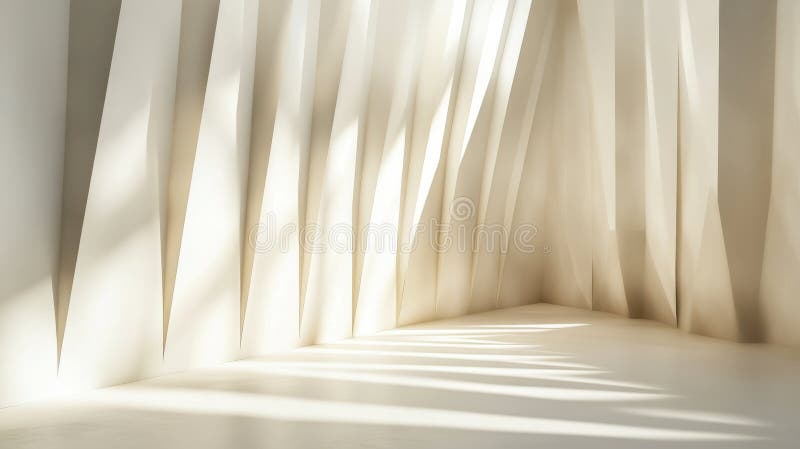 Side-lit angular lines creating dynamic shadows, modern and striking design. Light shadow 3d pattern stock photos