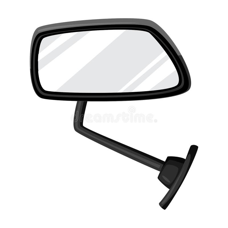 Side Mirror Vector Cartoon Set Icon. Vector Illustration Auto Glass on White Background. Cartoon