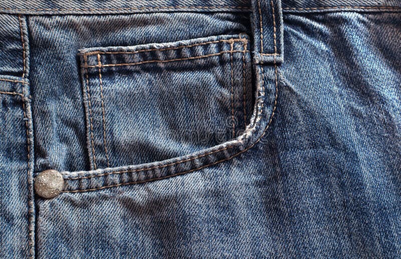 Side Pocket of Old on Jeans Stock Image Image of wear, textile 106463773