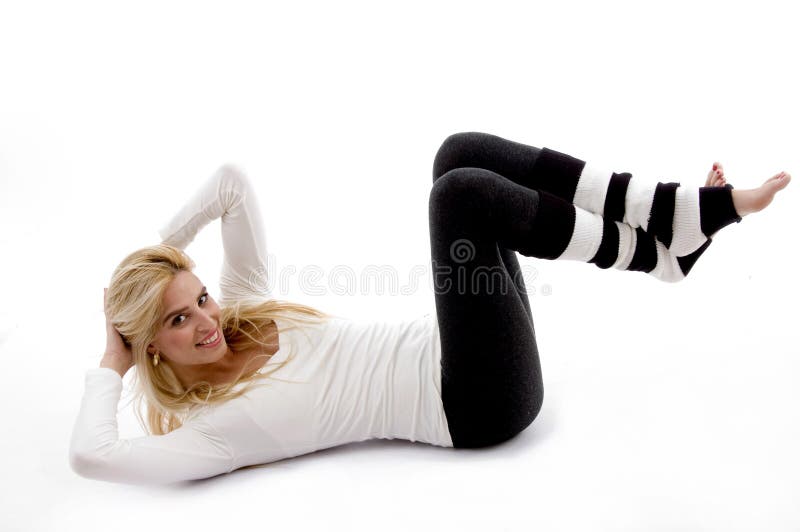 Side Pose of Woman Doing Workout Stock Photo - Image of healthy ...