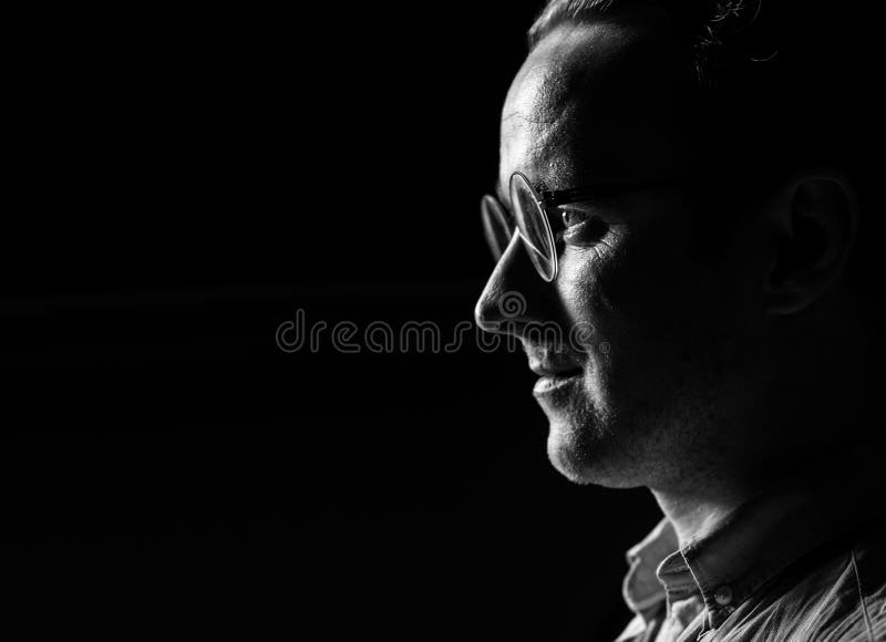 Side profile of caucasian man stock image Side profile of caucasian man stock image