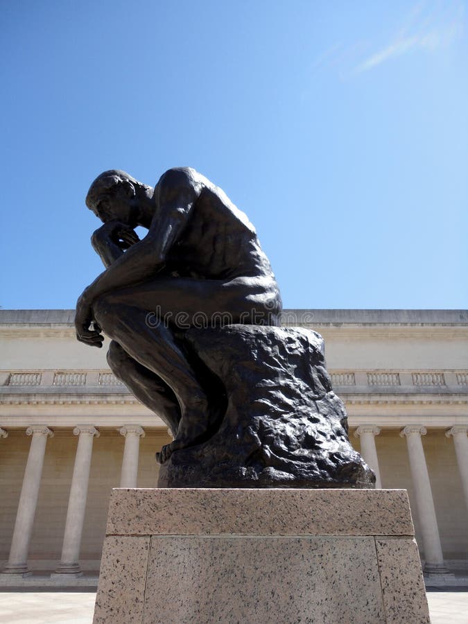 Side Profile of the Thinker by Rodin Editorial Stock Image - Image of ...