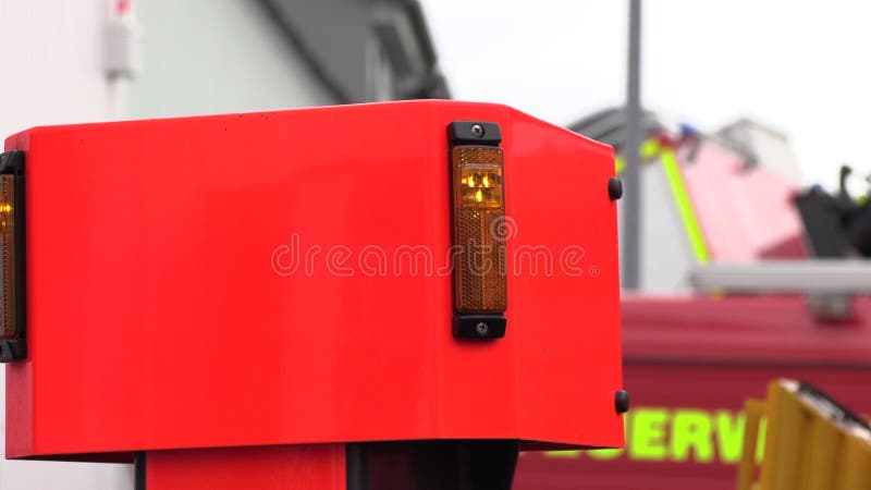Fire Truck, Bottom and Side View. Stock Footage - Video of street