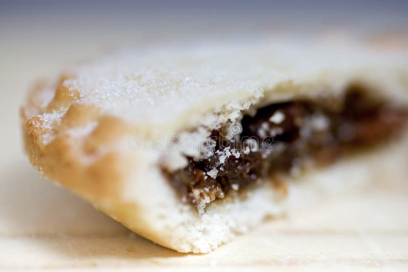 Side up and close view of fresh mince pie