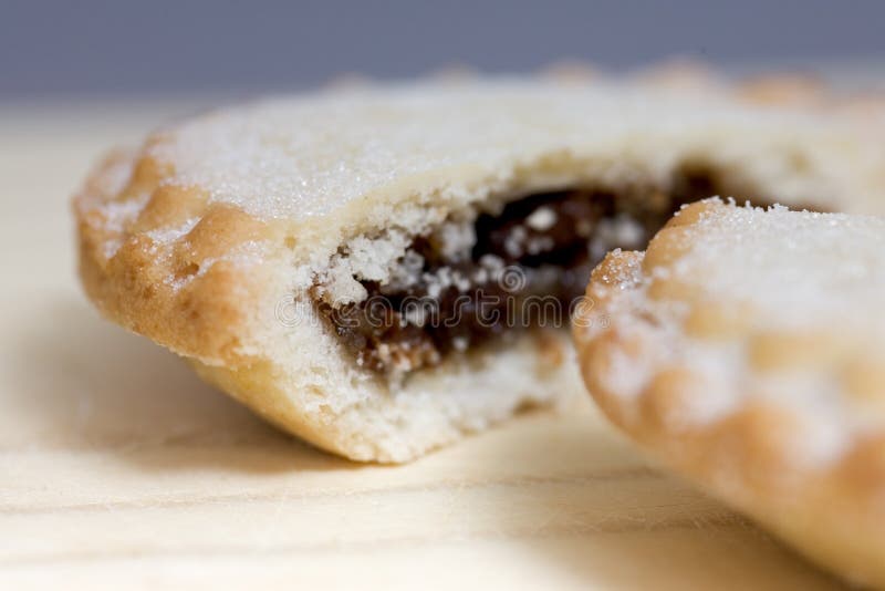 Side up and close view of fresh mince pie