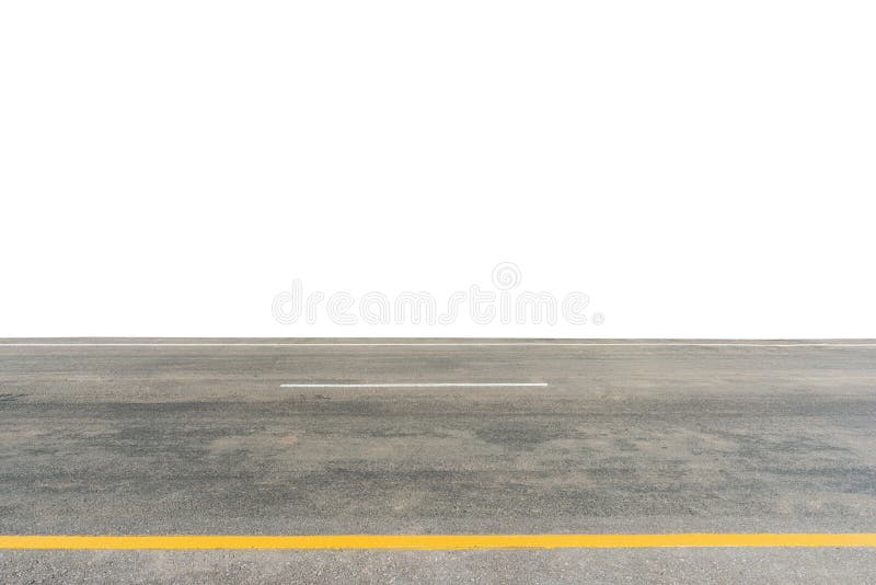 Side View of Asphalt Road Isolated on White Background. Stock Image - Image  of speed, grey: 87461175