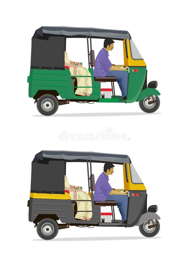 Auto rickshaw linear icon Royalty Free Vector Image