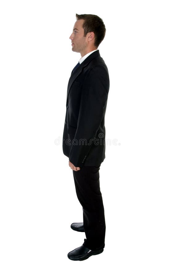 Side view of businessman