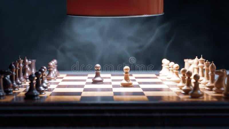 Chess board in the foreground to use for wallpaper Stock Photo - Alamy