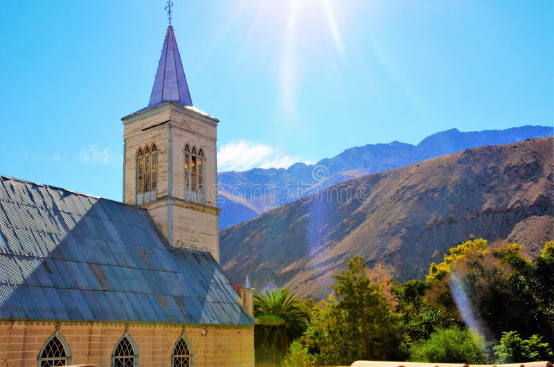 Side view church Pisco Elqui