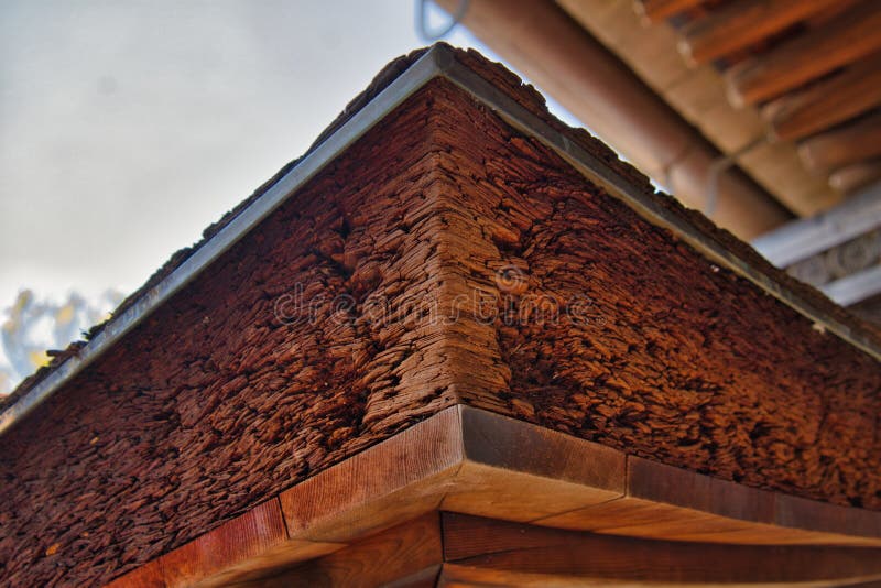 A Sideview of Cypress Bark Roofing. Kyoto Japan Stock Photo Image of shingles, japanese