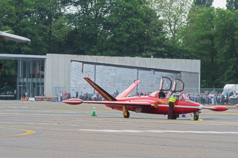 Side view of a Fouga CM.170 Magister