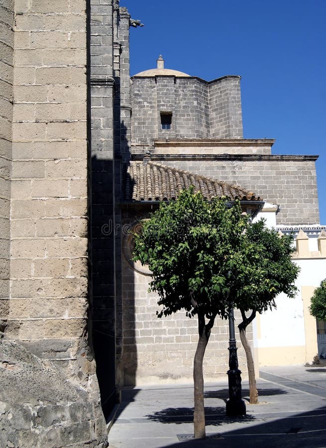 Side view of a Gothic church