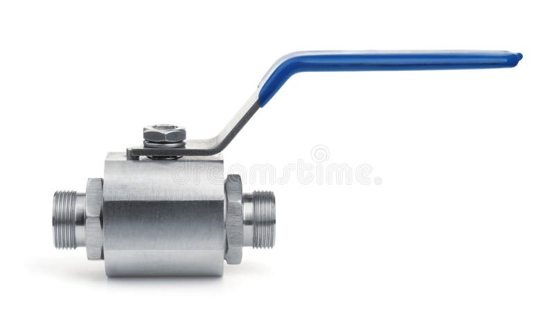 Side view of high pressure ball valve royalty free stock photos