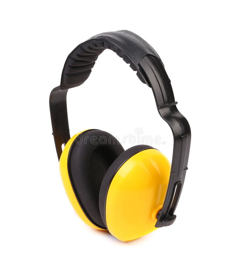 Side View of Protective Ear Muffs. Stock Photo Image of pair, path