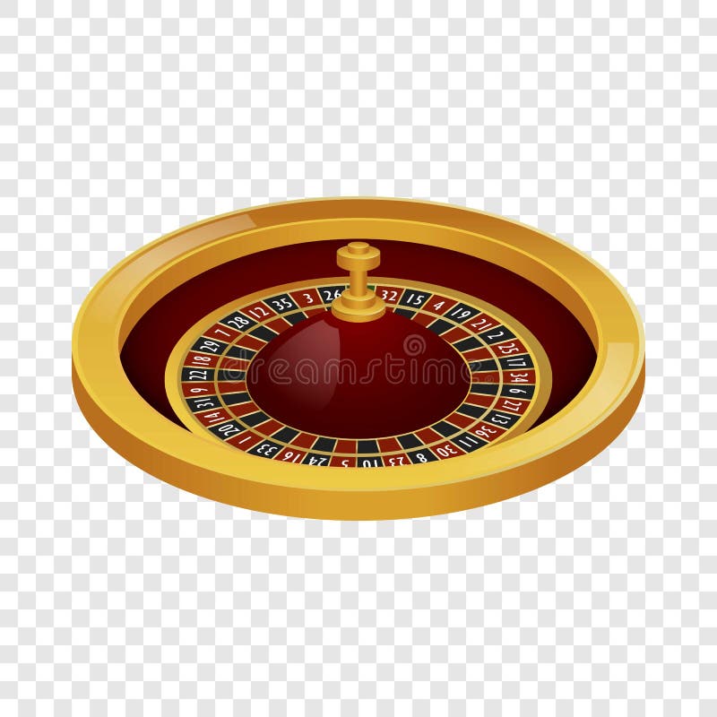 Side view roulette casino mockup, realistic style stock illustration Side view roulette casino mockup, realistic style stock illustration