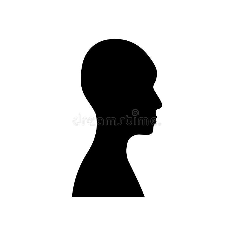Side Profile Portrait Silhouette Depressed Teenage Stock Vector (Royalty  Free) 625991621