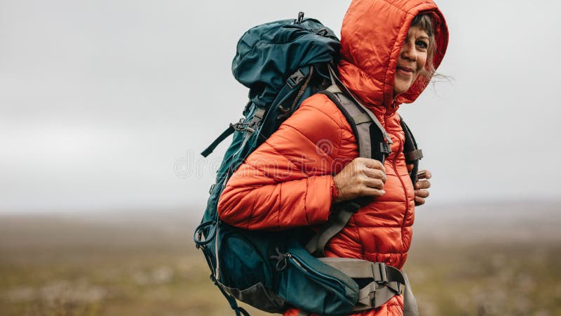 Portrait of a woman on a hiking adventure