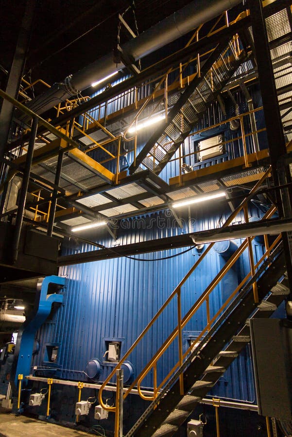 Side Wall of a Coalfired Grate Boiler Stock Image Image of metallic