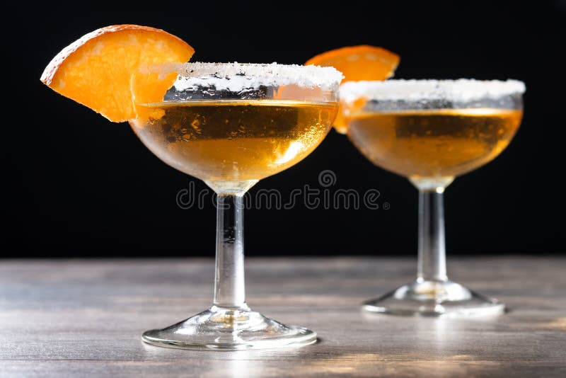 Sidecar Cocktail with a Sugar Rim Stock Image Image of liquor
