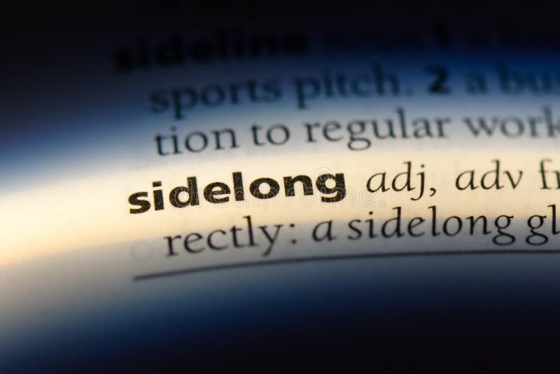 sidelong word in a dictionary. sidelong concept.