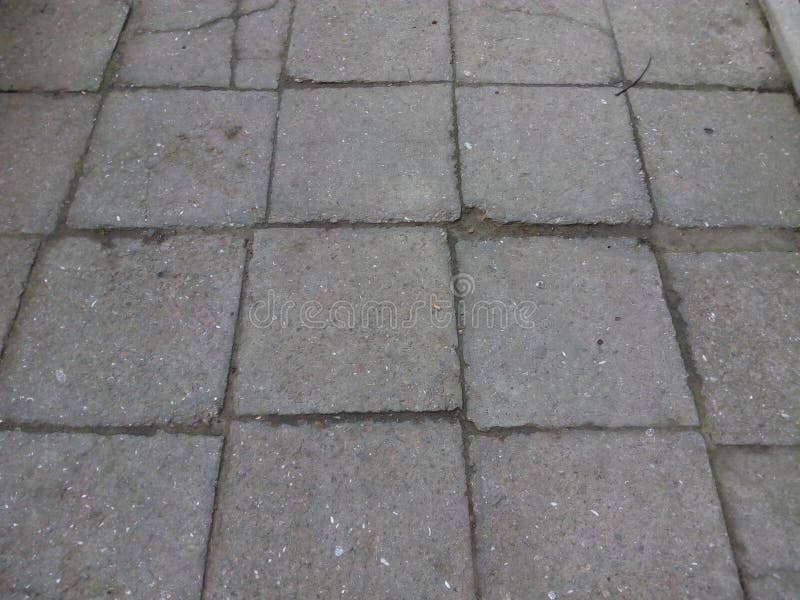 Sidewalk Concrete Tiles in the City Yard Stock Photo Image of