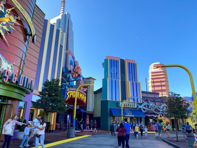 The Sidewalk in Front of the Marvel Area at Universal Studios Resort