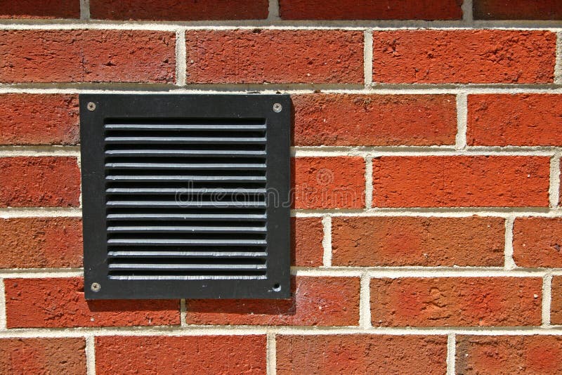 Sidewalk Light in Brick Wall stock photo