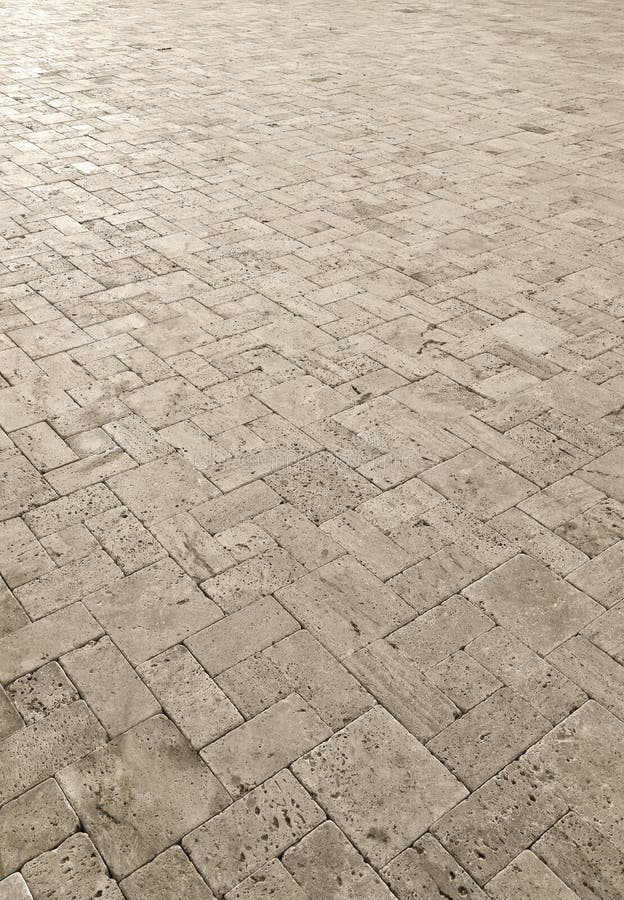 Sidewalk Pavement Pavestone Paving Bricks Stone Bricks, Closeup Stock