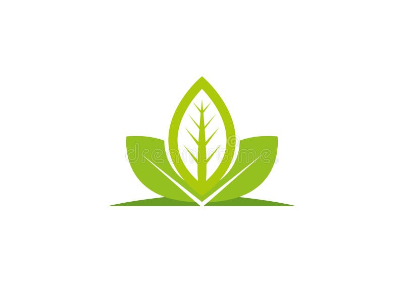 Sidor planterar för logodesignillustrationen, natursymbol vektor illustrationer Sidor planterar för logodesignillustrationen, natursymbol vektor illustrationer