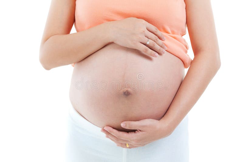 Sieben Monate Schwangerschaft stockbilder Sieben Monate Schwangerschaft stockbilder