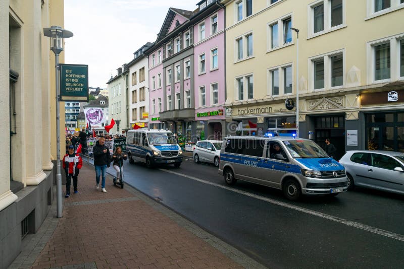 Young students protest against the right politic and the radicalism party `Der 3. Weg` stock photography Young students protest against the right politic and the radicalism party `Der 3. Weg` stock photography