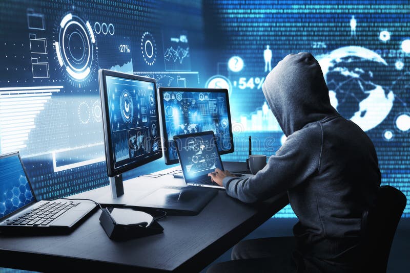 Siekać i malware pojęcie ilustracji Siekać i malware pojęcie ilustracji