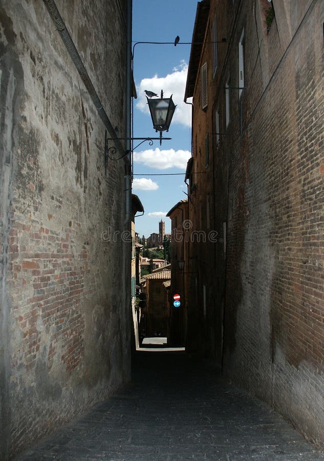 Siena alleyway stock photos