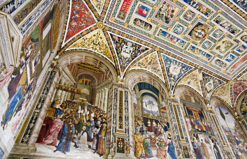 Siena Duomo Library foto de stock Siena Duomo Library foto de stock