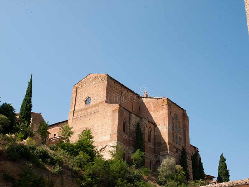 San Domenico Church in Siena-back side. San Domenico Church in Siena-back side