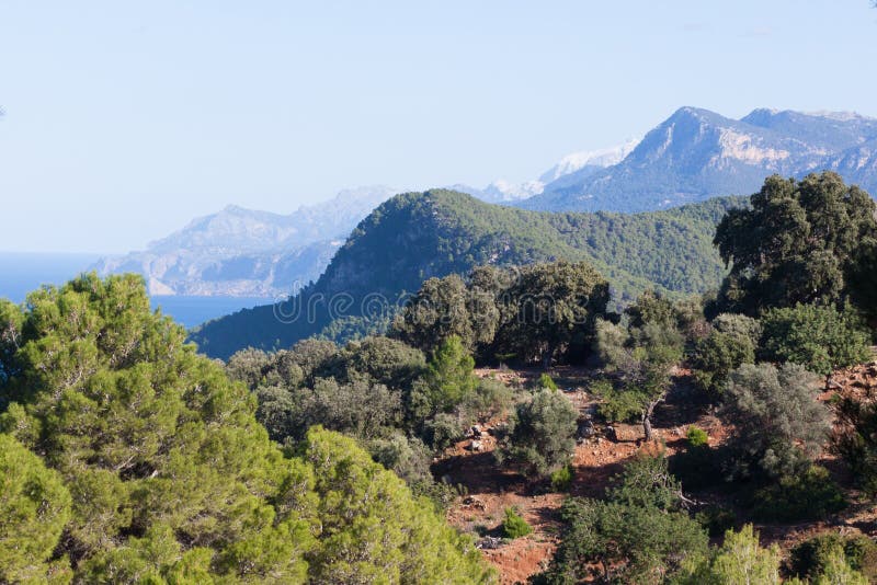 Sierra de Tramuntana βουνά σε Banyalbufar, Majorca