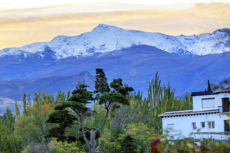 Sierra Nevada Mountains Snow Ski Area Granada Andalusia Spagna