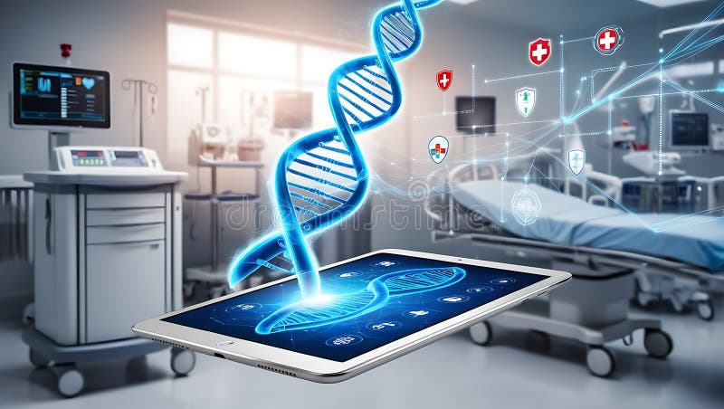 Sieć cienko tkanych, holograficznych nici dna świetlnego zawieszonych w futurystycznej. ilustracja wektor