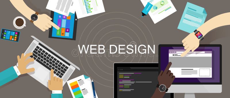 Sieć projekta zawartości Kreatywnie strona internetowa Wyczulona royalty ilustracja