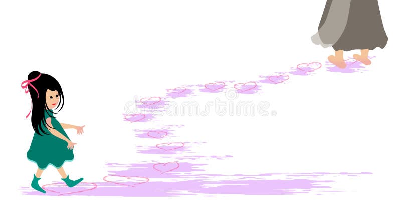Siga Jesus ilustração royalty free Siga Jesus ilustração royalty free