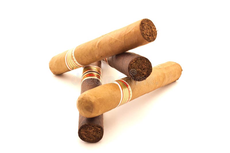 Four cigars from Cuba light and dark. Four cigars from Cuba light and dark
