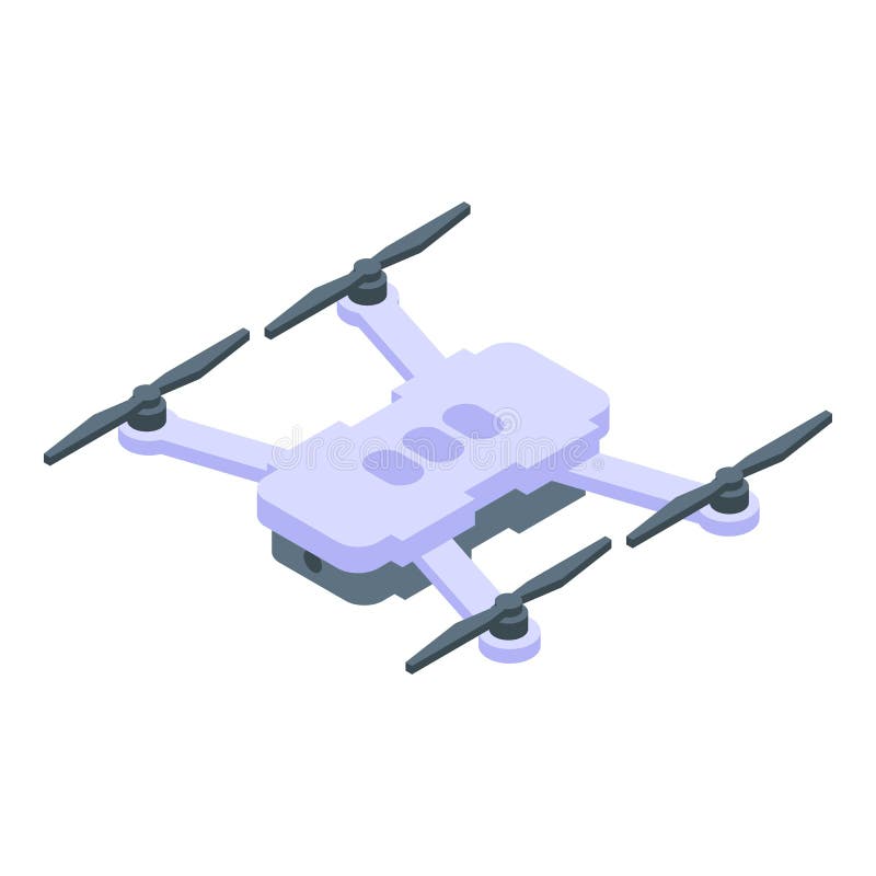 Sightseeing drone icon, isometric style royalty free illustration