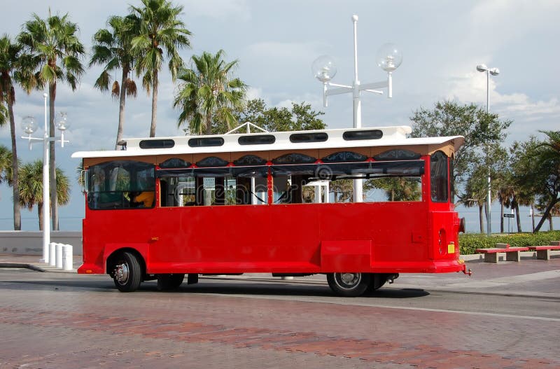 Sightseeing Trolley in Florida Stock Image Image of destination