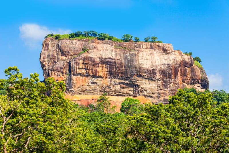 Sigiriya Felsen, Sri Lanka stockfoto. Bild von welt - 106784092