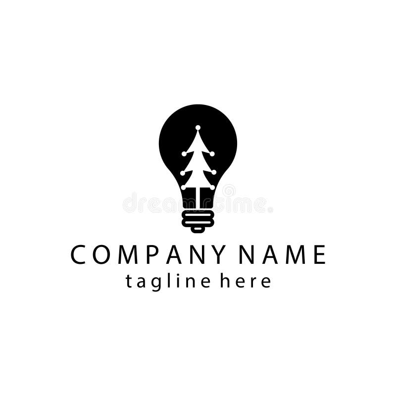 Sigla arborelui gradat ilustrând modelul vectorului abstract al lămpii royalty free illustration